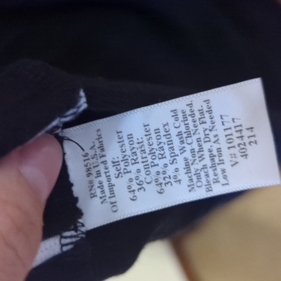 Coldwater Creek Black & White Stripe Short Sleeve Shirt Size XL - Picture 6 of 6